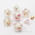 Beton Übergroße Dnd Hellokitty Dice Set, Riesen 7pcs Katze durchscheinende polyedrische D & D -Würfel -Set, große Dungeons und Drachenwürfel